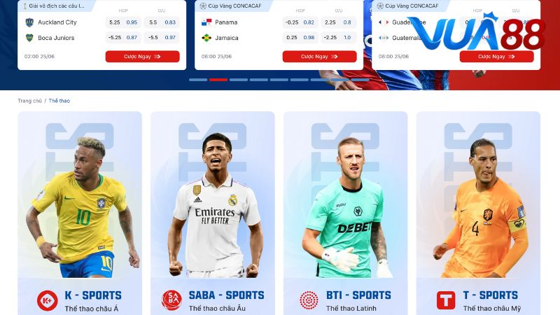 Phân khu sports được xây dựng tối giản nhưng hiện đại cho ai cũng lướt kèo dễ dàng